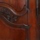Grande armoire de mariée antique française sculptée de style Louis XVI, 1850