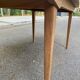Table à manger design scandinave extensible décapée en teck brut 1960
