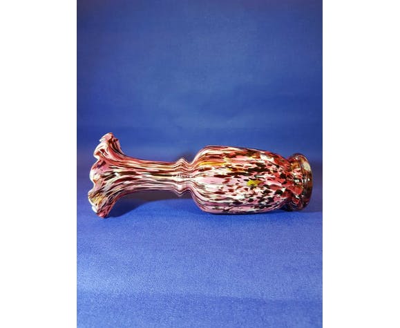 Clichy speckled blown glass vase