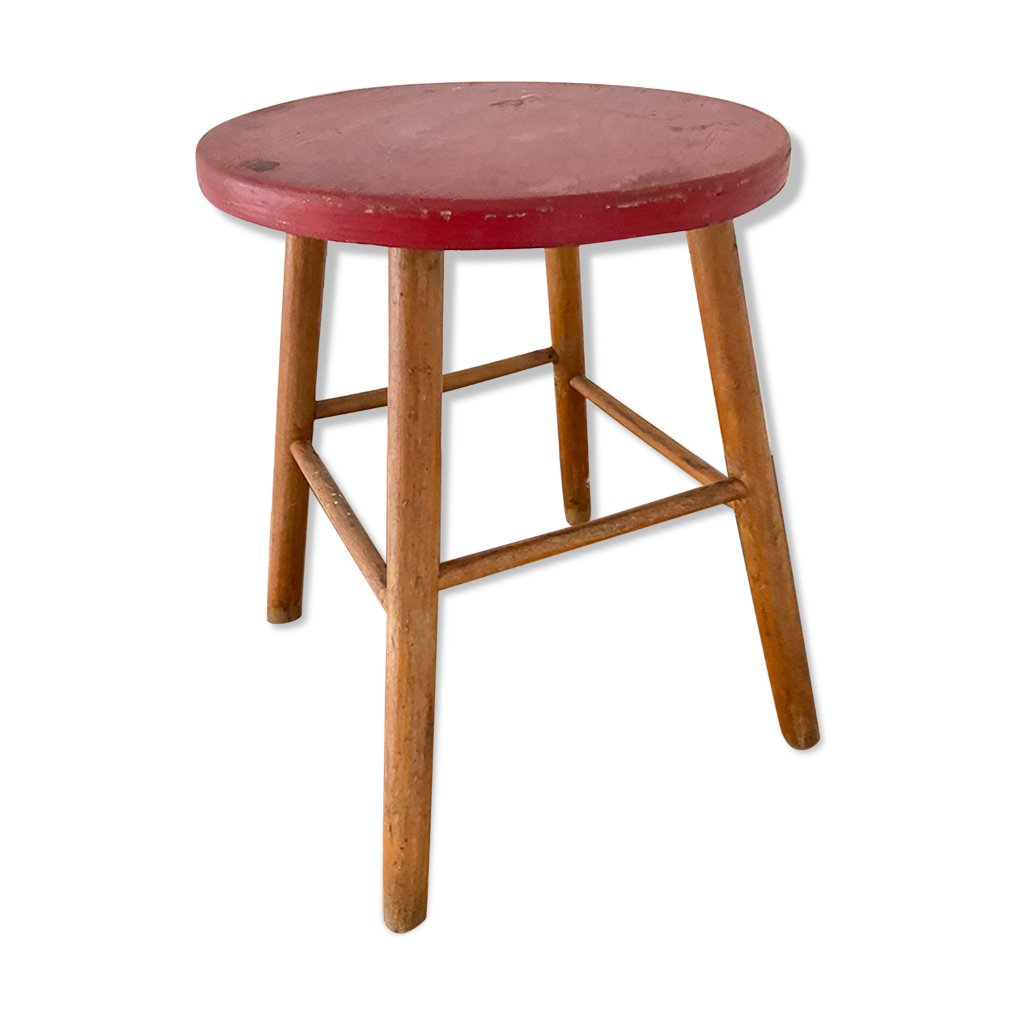 Vintage wooden stool from the 50s