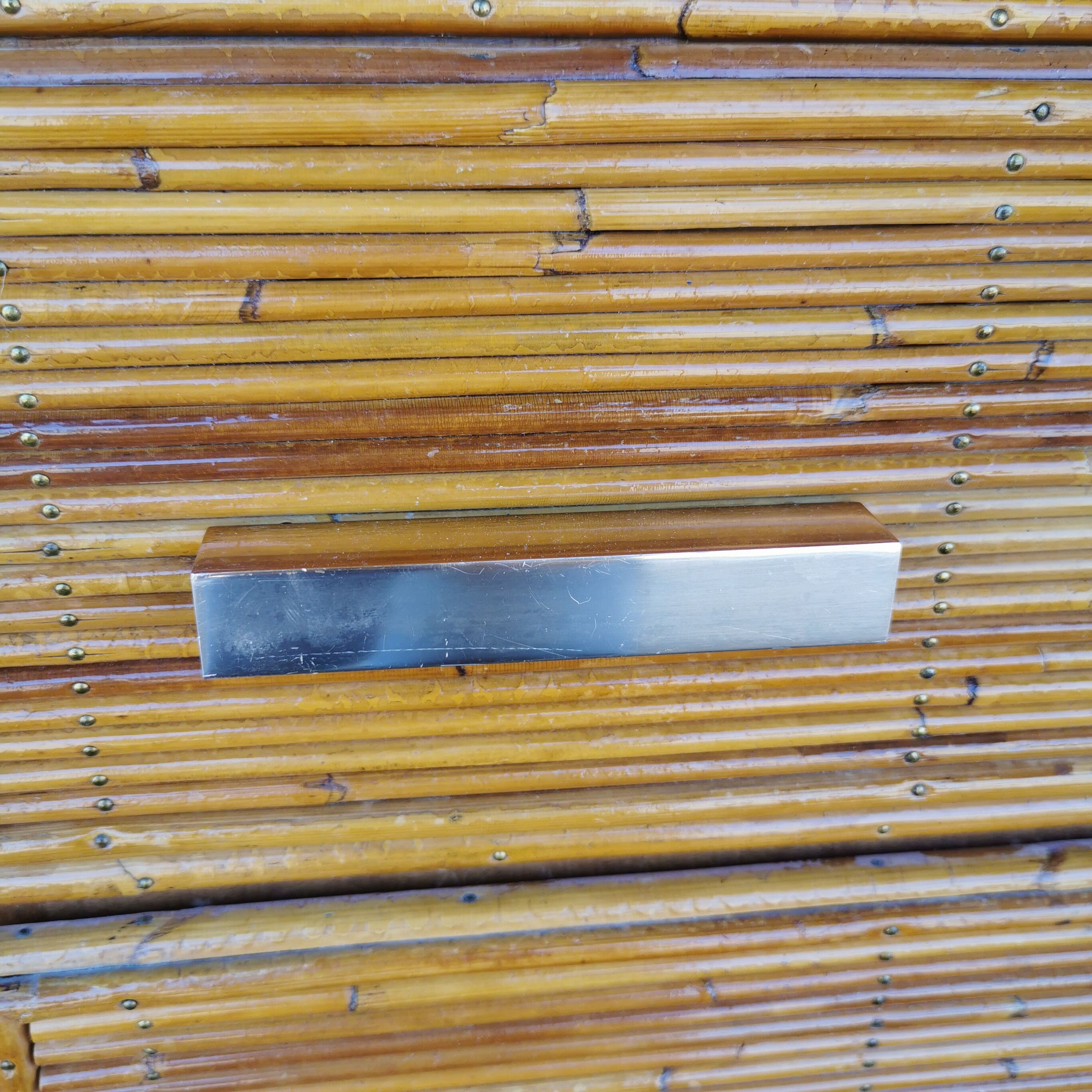 Rattan chest of drawers from the 50s