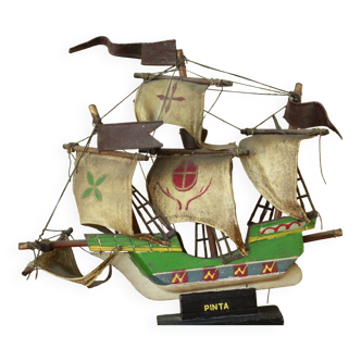 Old wooden model boat