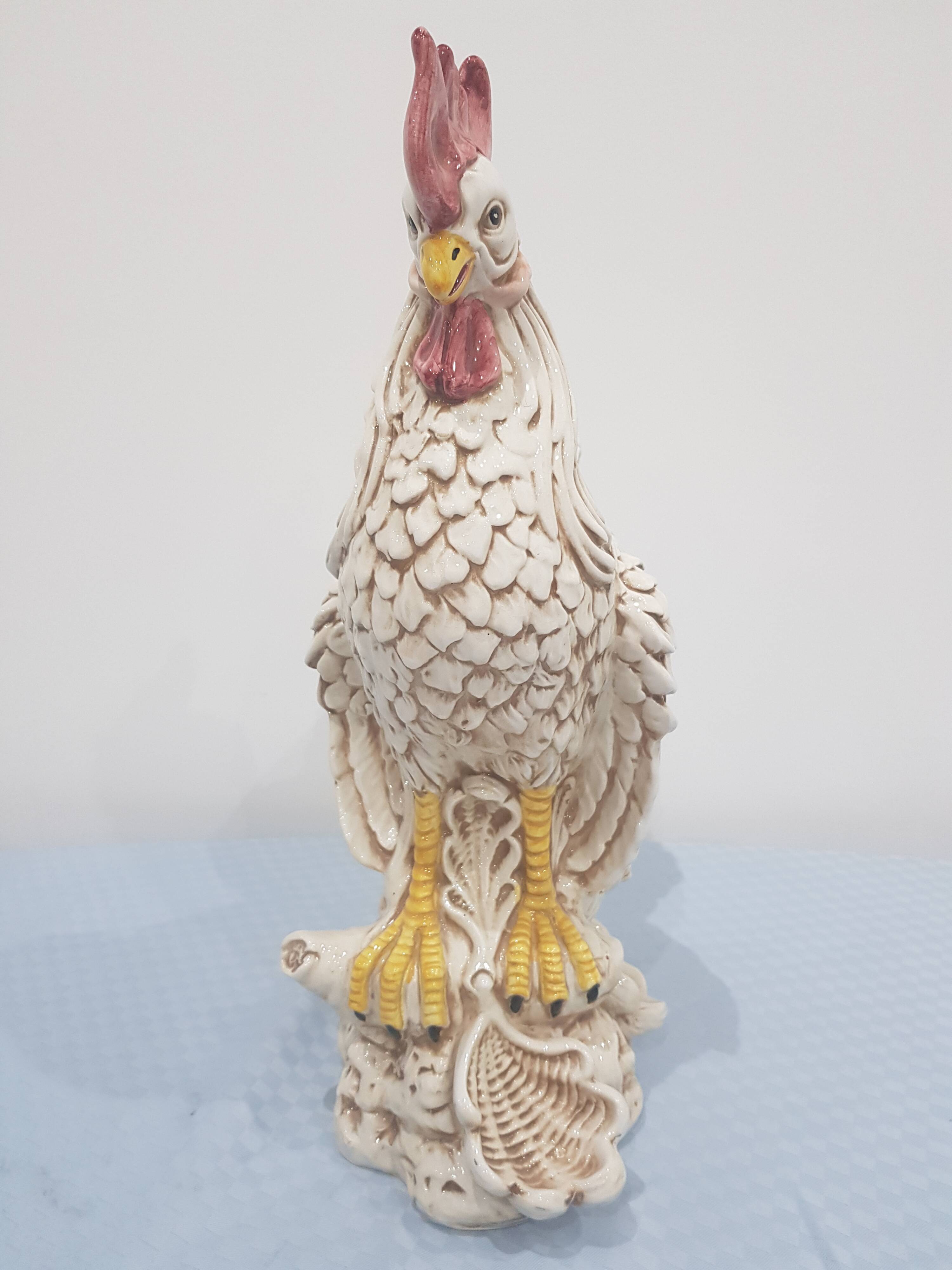 A colorful figurine of a Rooster, Made in Italy