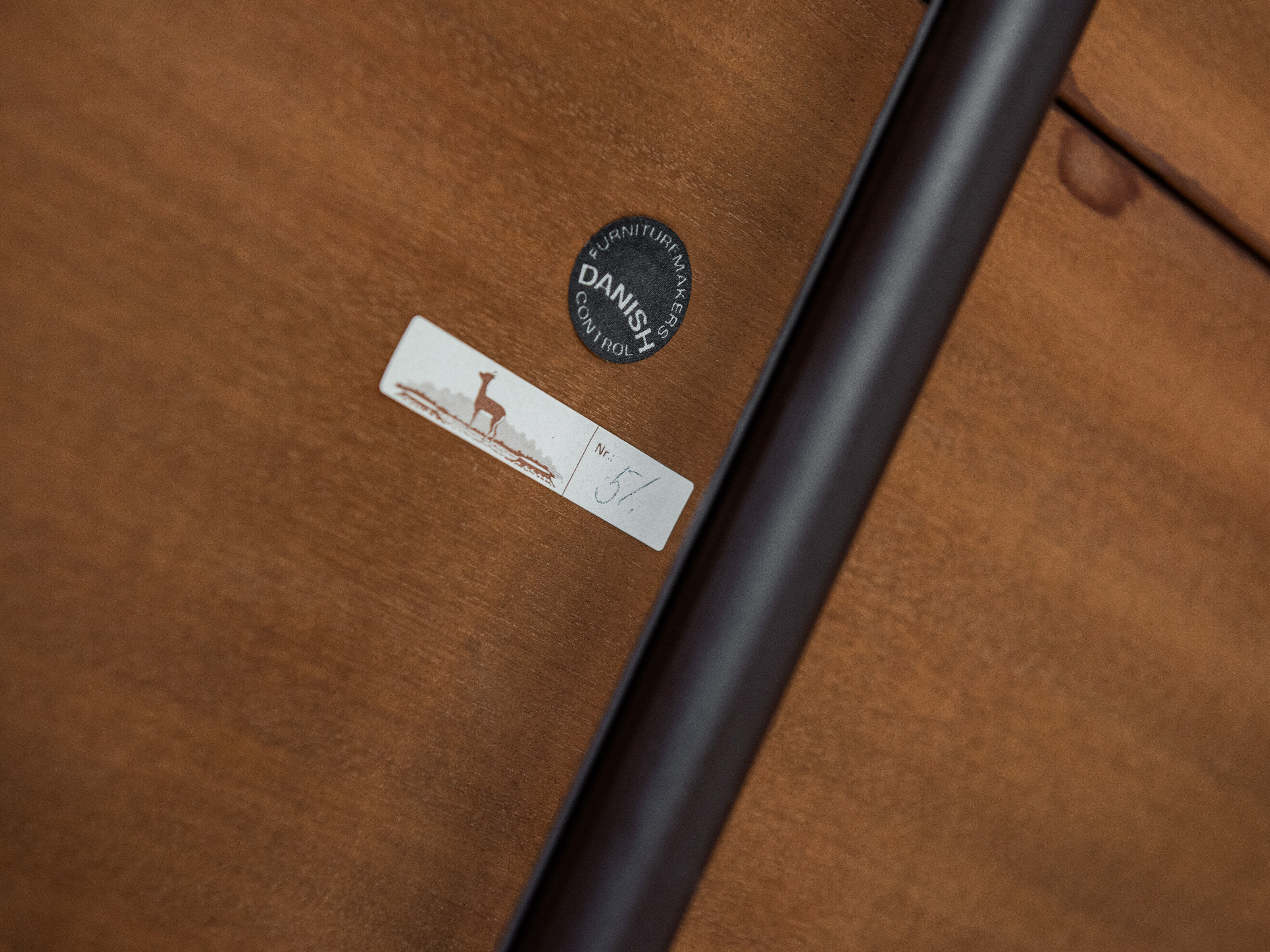 Midcentury Danish round dining table in teak by Severin Hansen for Haslev 1960s