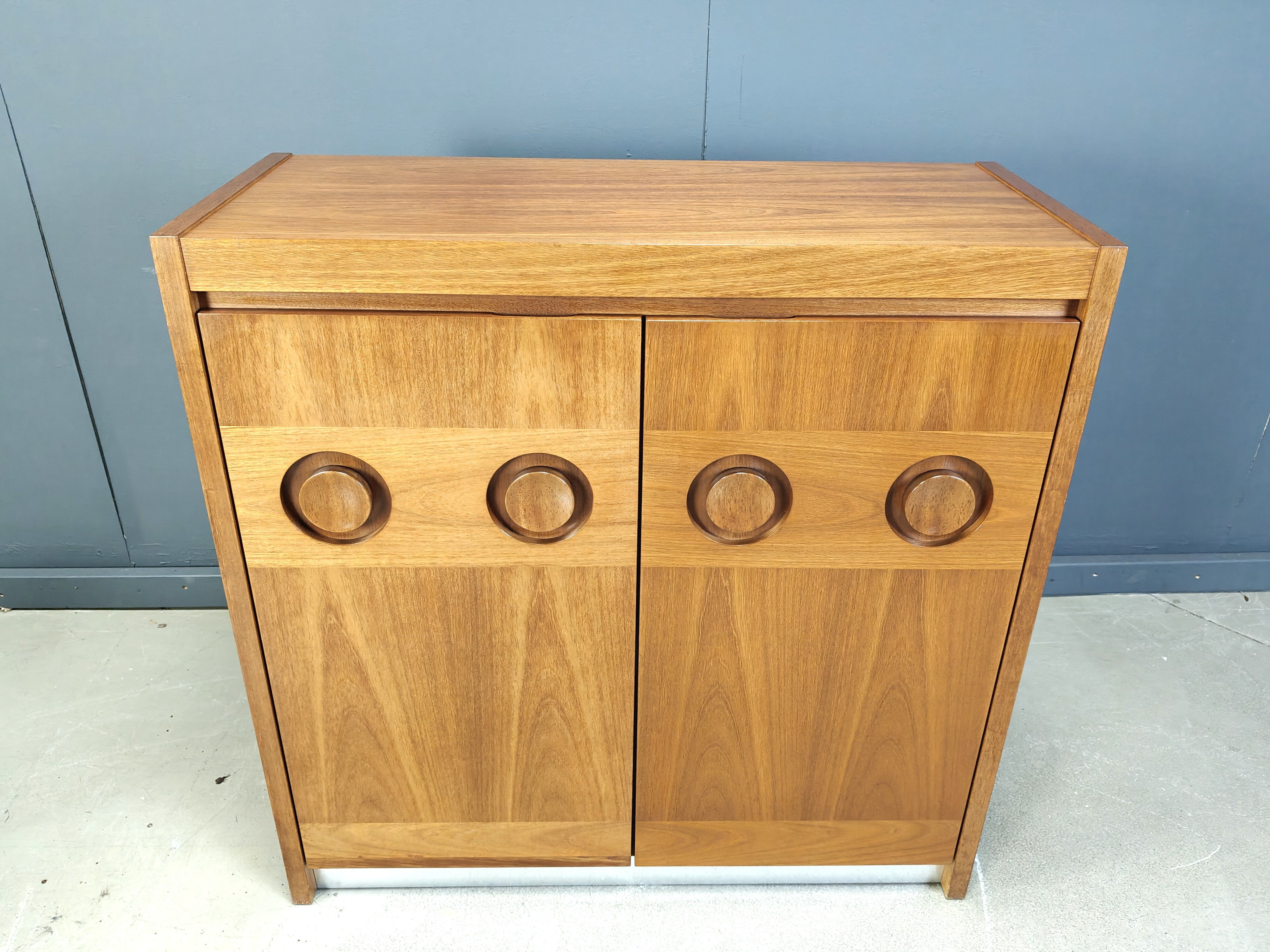 Vintage brutalist bar cabinet, 1970s