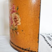 Openwork painted metal office paper basket, Napoleon III, antique French, XIX century