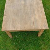 Raw wood coffee table