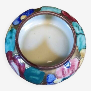 Vintage ceramic bowl with floral patterns
