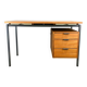 Bureau par Herbert Hirche pour Holzäpfel, teck avec acier tubulaire, années 1960.