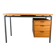 Bureau par Herbert Hirche pour Holzäpfel, teck avec acier tubulaire, années 1960.