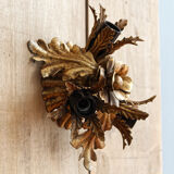 Vintage wall lamp, golden metal