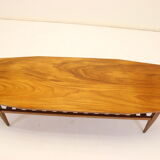 Teak coffee table with magazine rack