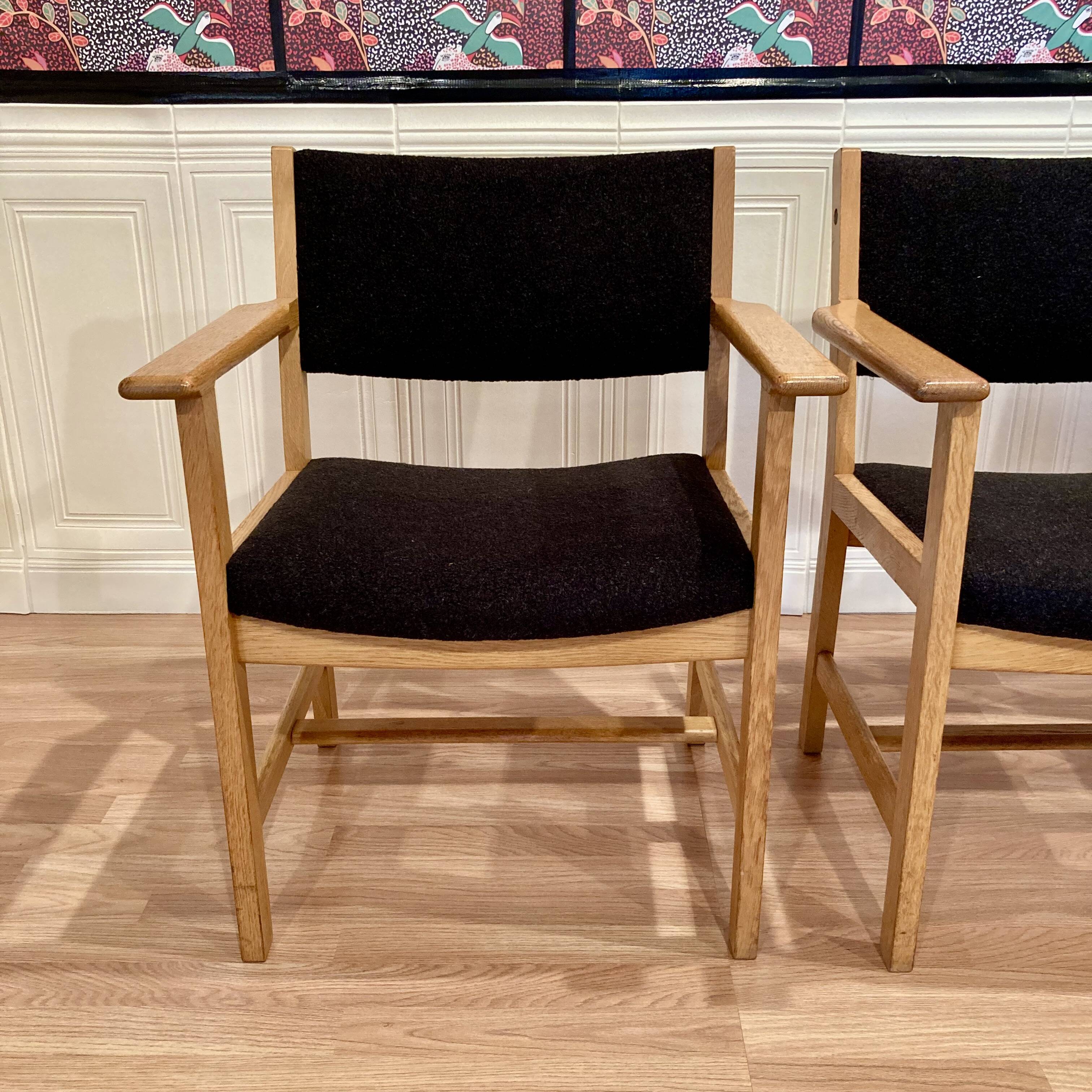 Set of 4 armchairs with "hans wegner" stamp 1960.
