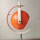 Lampe orange vintage space age, globe oculaire, 1970
