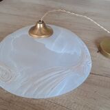 Alabaster brass chandelier