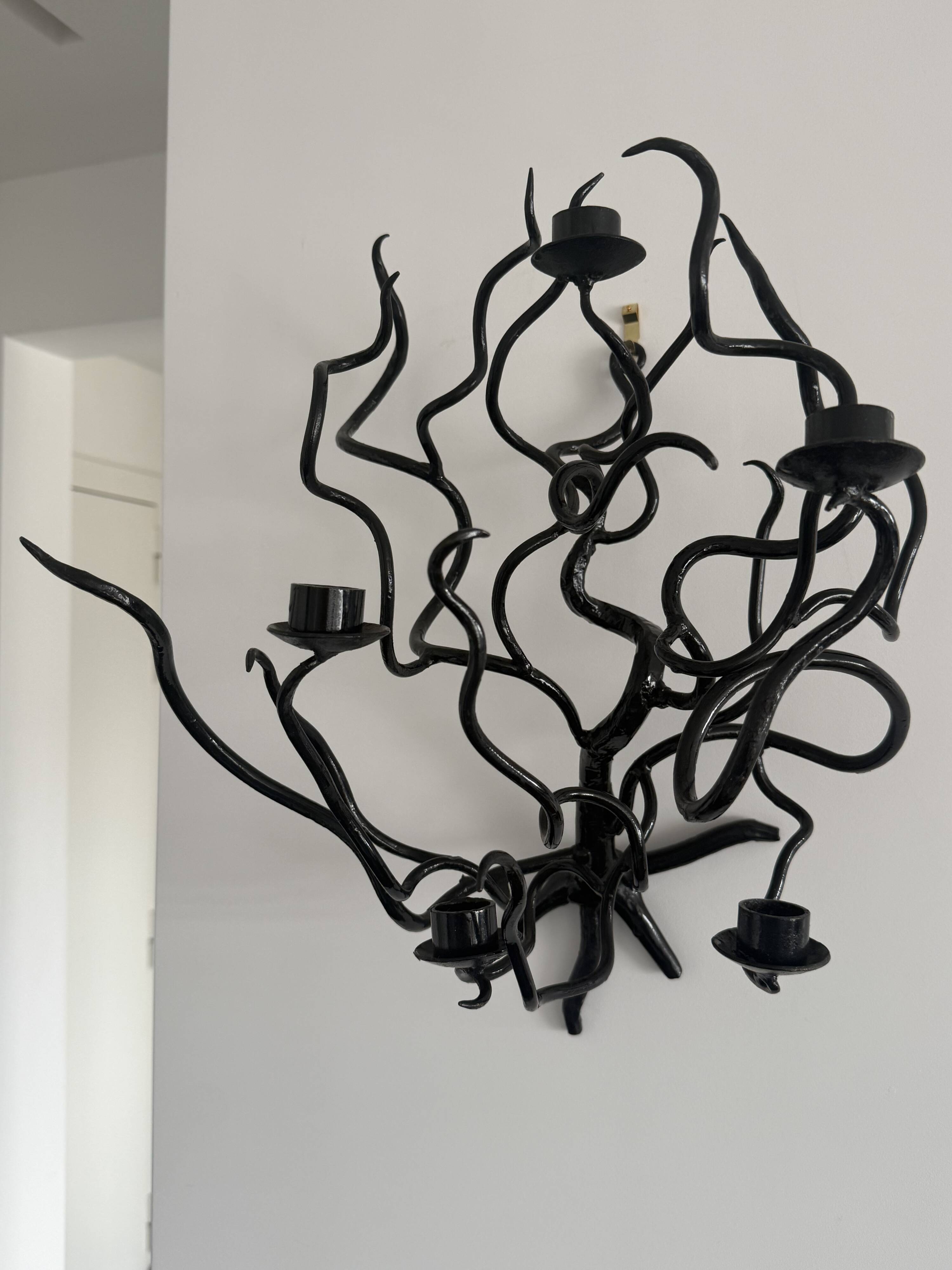 Brutalist wall candle holder 1970