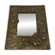 Small bronze Art Deco Nouveau vintage mirror from the 1920s.