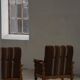 Modern Danish, a pair of lounge chairs in oak and wool, Henning Kjærnulf, 1960s.