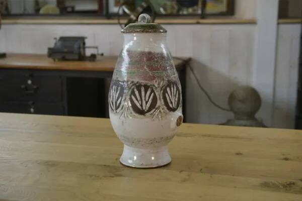 Large brutalist ceramic vase attributed to Albert Thiry 1950s