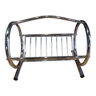 Vintage chrome magazine rack