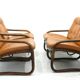 Italian Bamboo, Rattan, and Leather Living Room Set, 1970s
