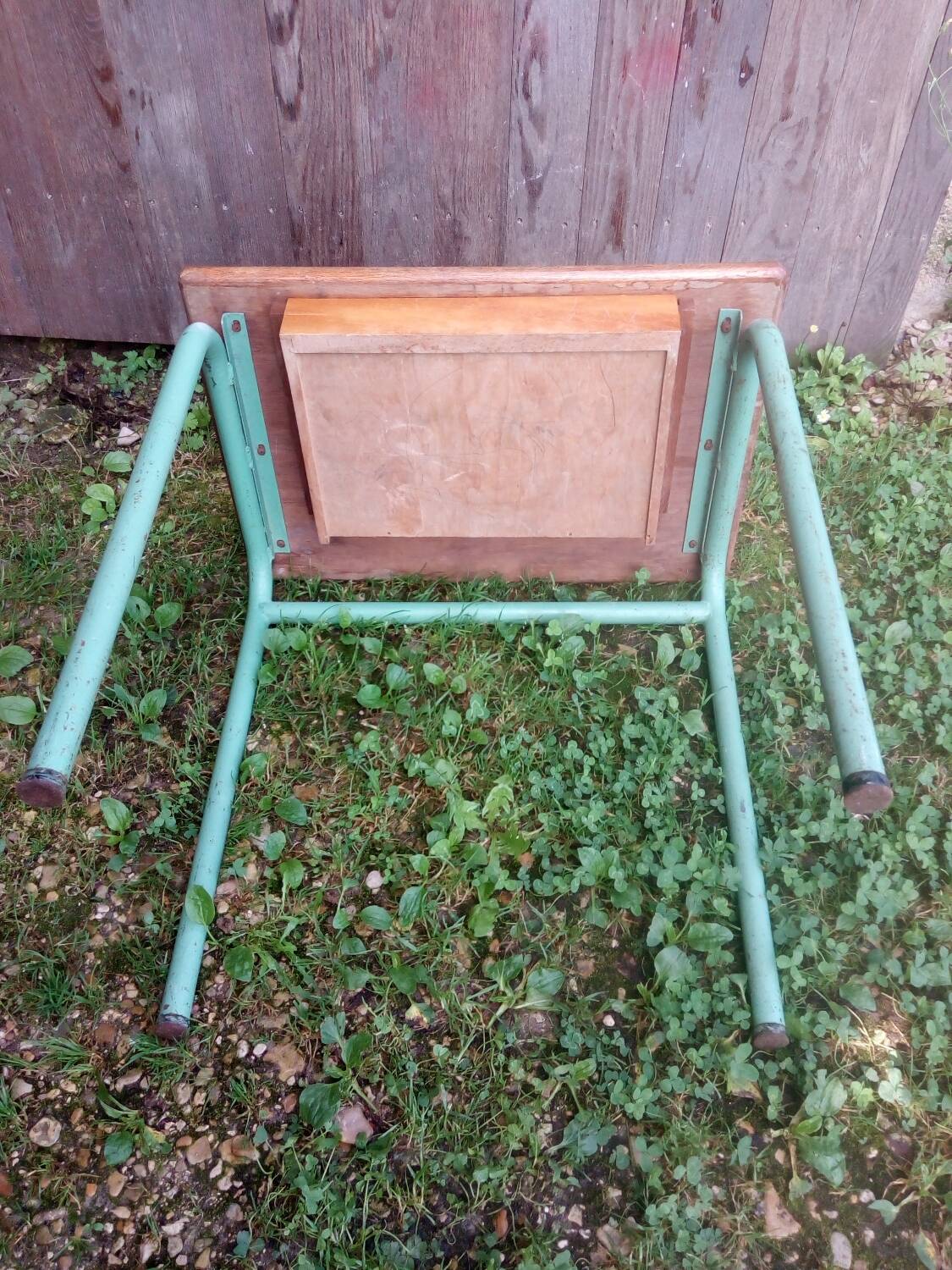 Former mullca mca 321 desk by jacques hitier tube metal & wood