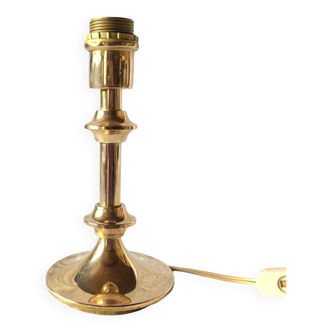 Vintage lamp base in gilded brass