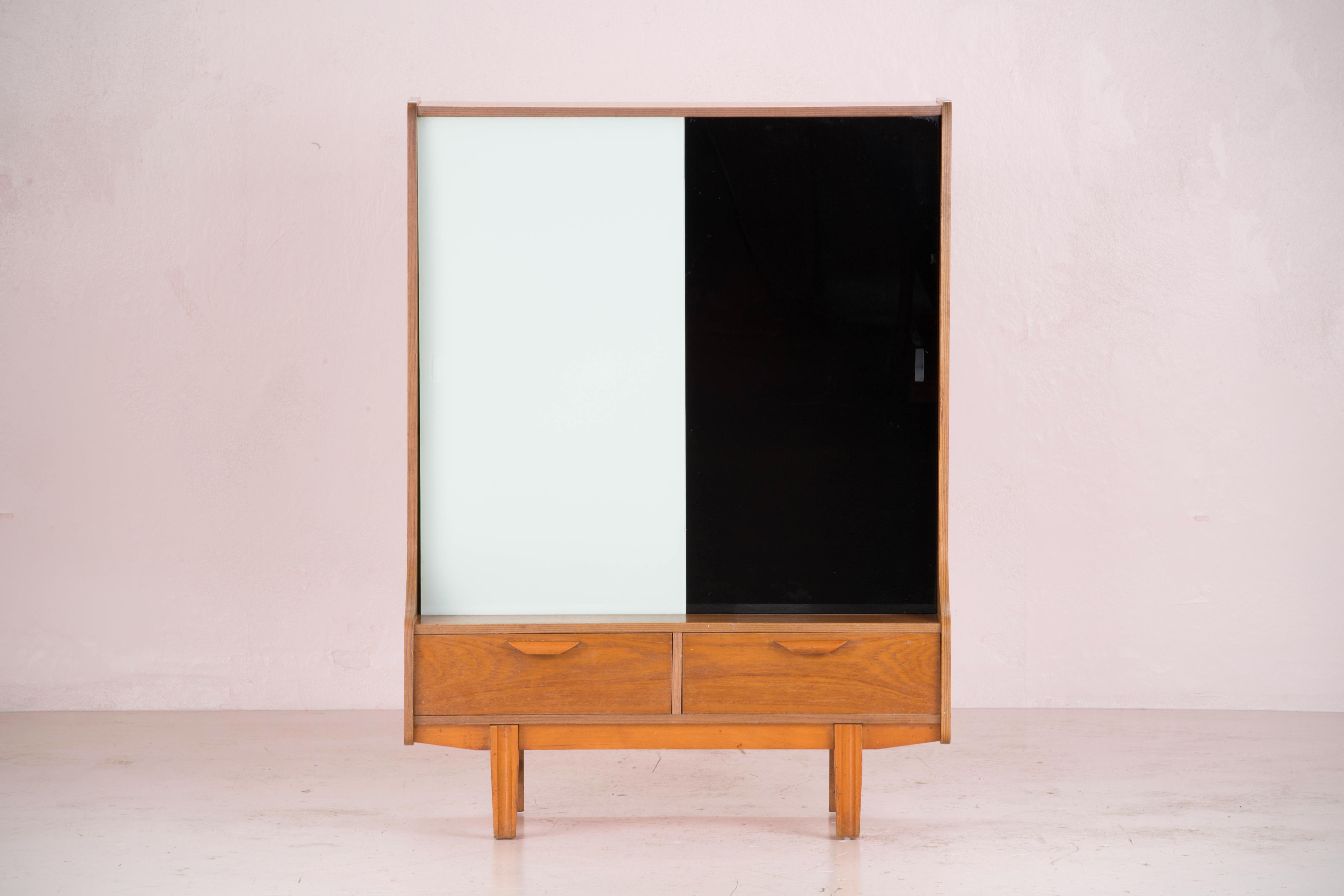 Scandinavian vintage teak library 1960