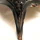 Large Napoleon III bench in blackened wood