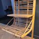 Vintage bamboo and rattan wall shelf