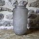 Molded pressed glass vase with geometric decoration Verrerie Legras