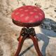 Tabouret de piano ancien en acajou réglable, début du XXe siècle