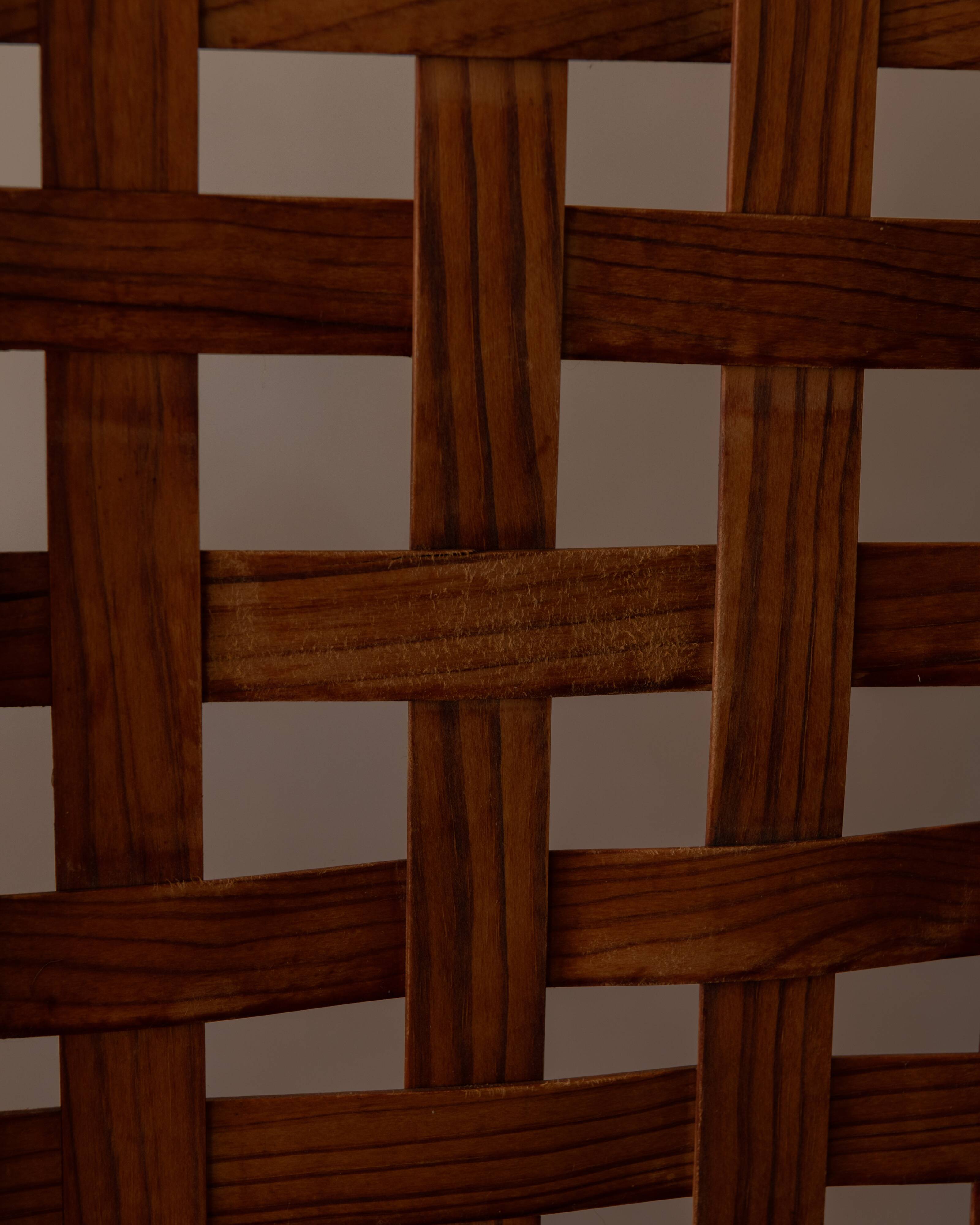 Paravent vintage en bois à 3 panneaux ajourés · Paravent pliant en pin (135 cm)