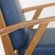 Fauteuil en cuir bleu des années 1970