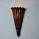 Art Deco wall light in carved wood, France, 1930