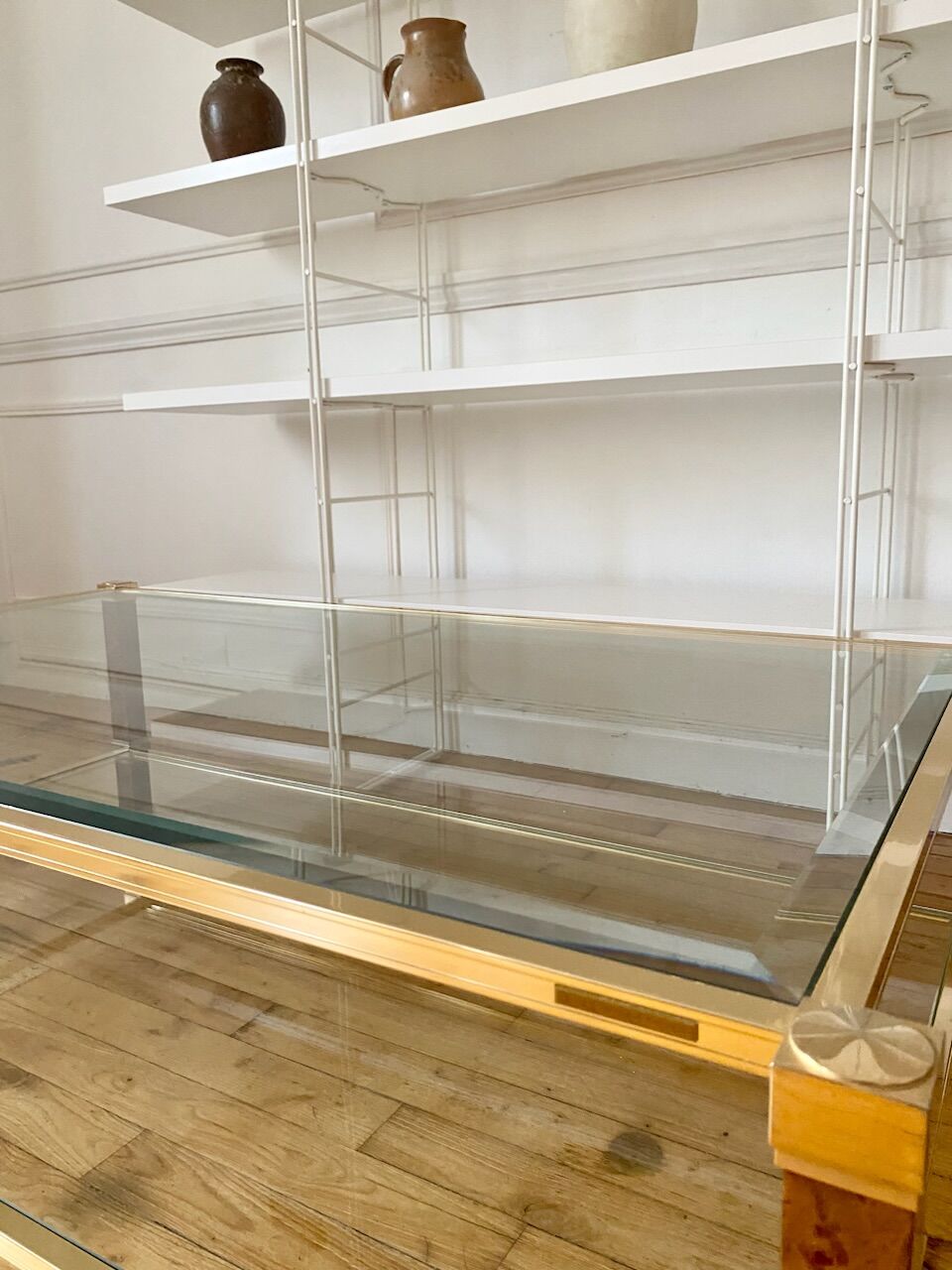Table basse en verre Pierre Vandel
