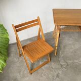Louis Sognot rattan desk and its chair