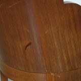 Art Deco “clouds” dining room/side chair with luxurious red upholstery