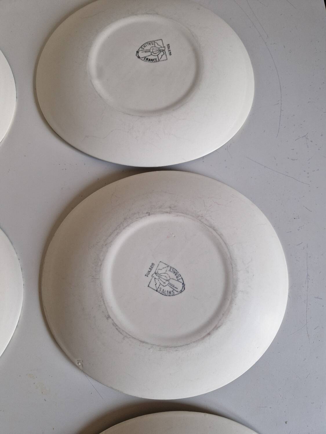 Set of 12 oval-shaped dinner plates, Salins Tolede pattern