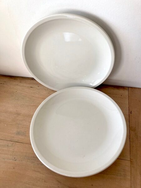 3 Flat beige plates Bauscher Weiden