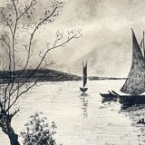 Painting india ink on paper 1928