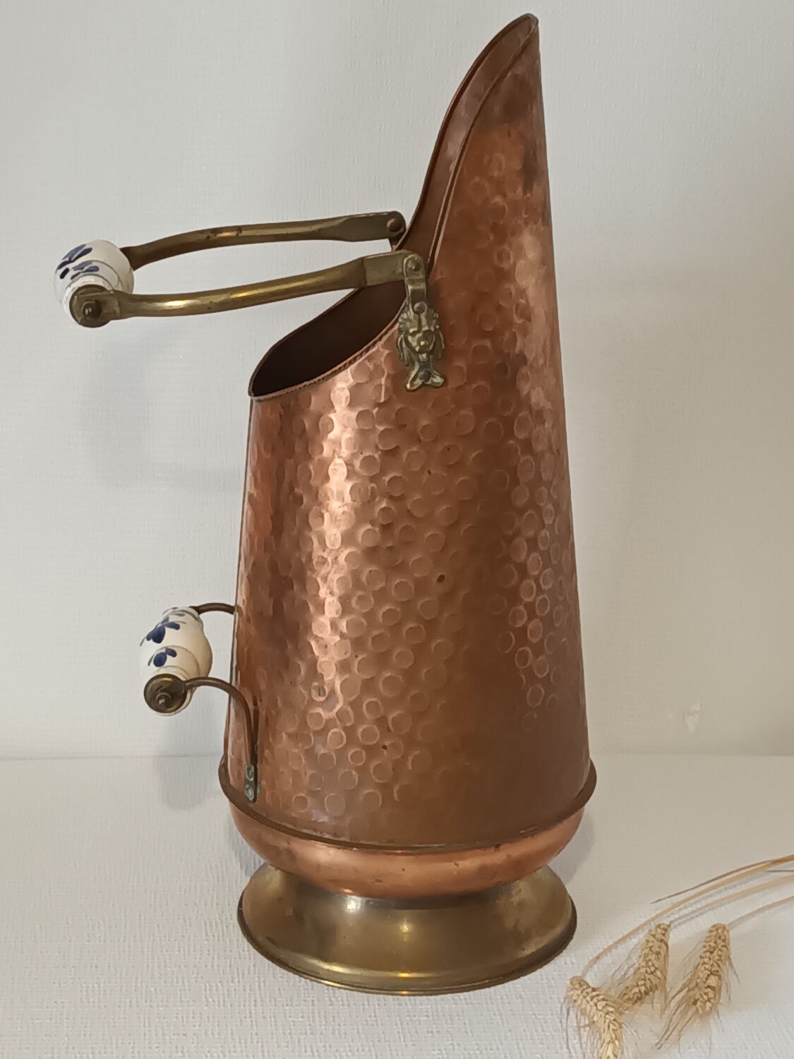 Coal bucket solid copper Holland