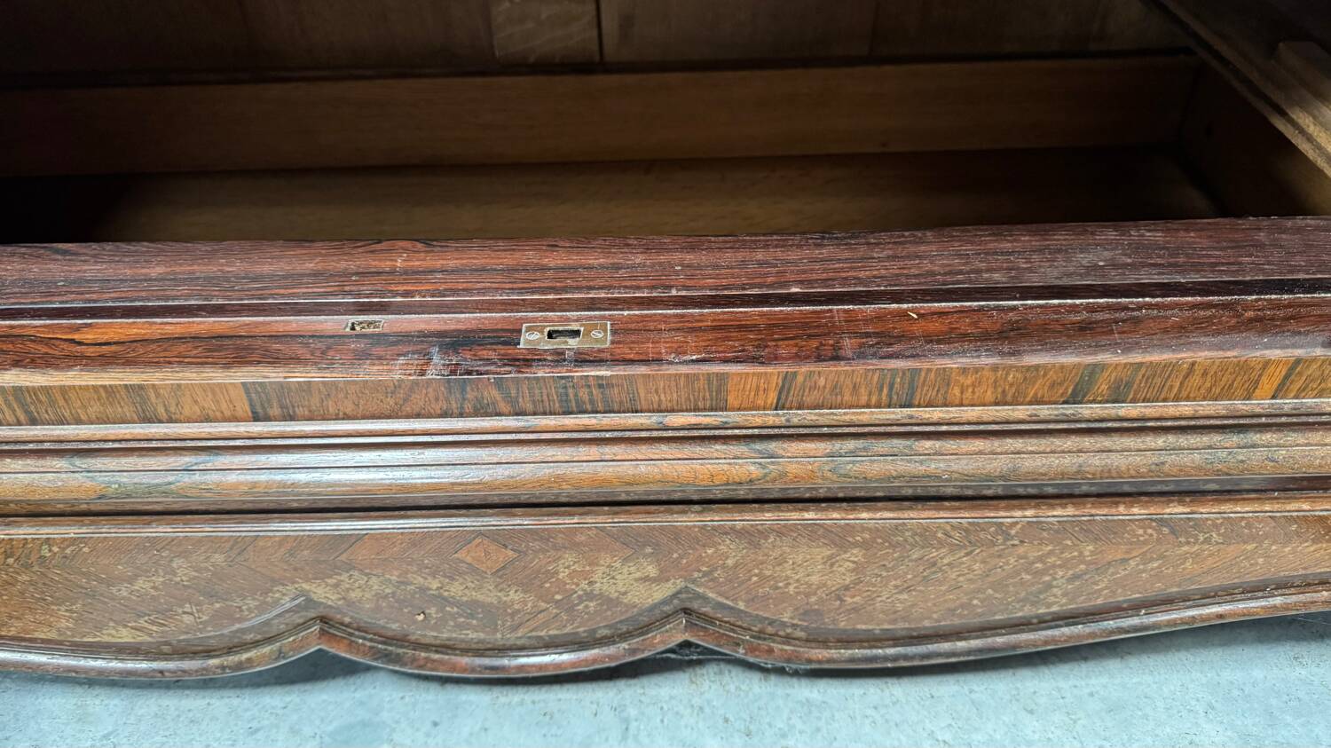 Antique chest of drawers with marble top