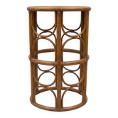 Vintage rattan and cane gueridon – 1970s