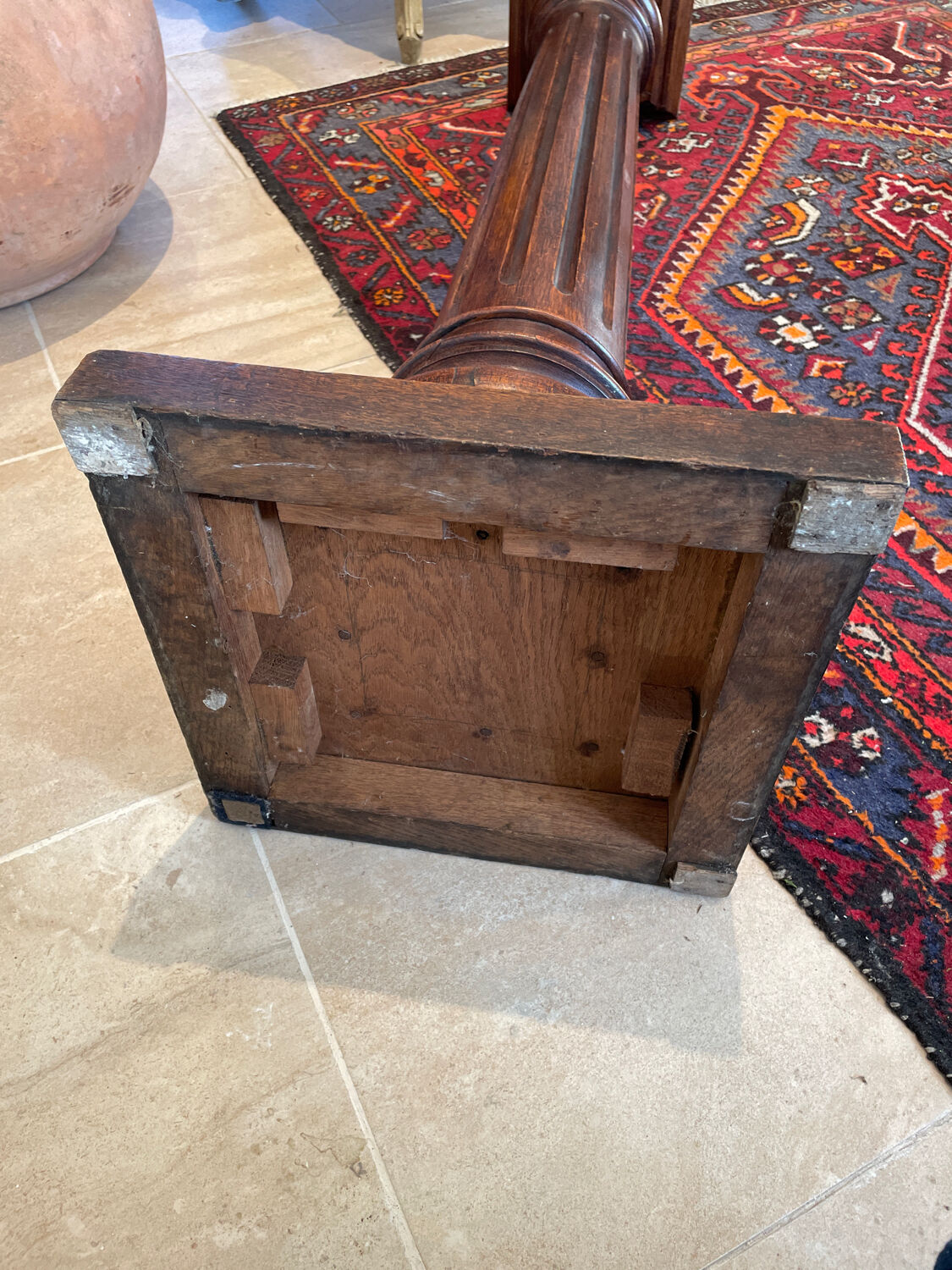 Sellette colonne xixeme en bois