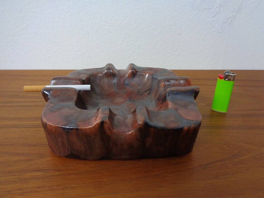Brutalist ceramic ashtray, 1940s