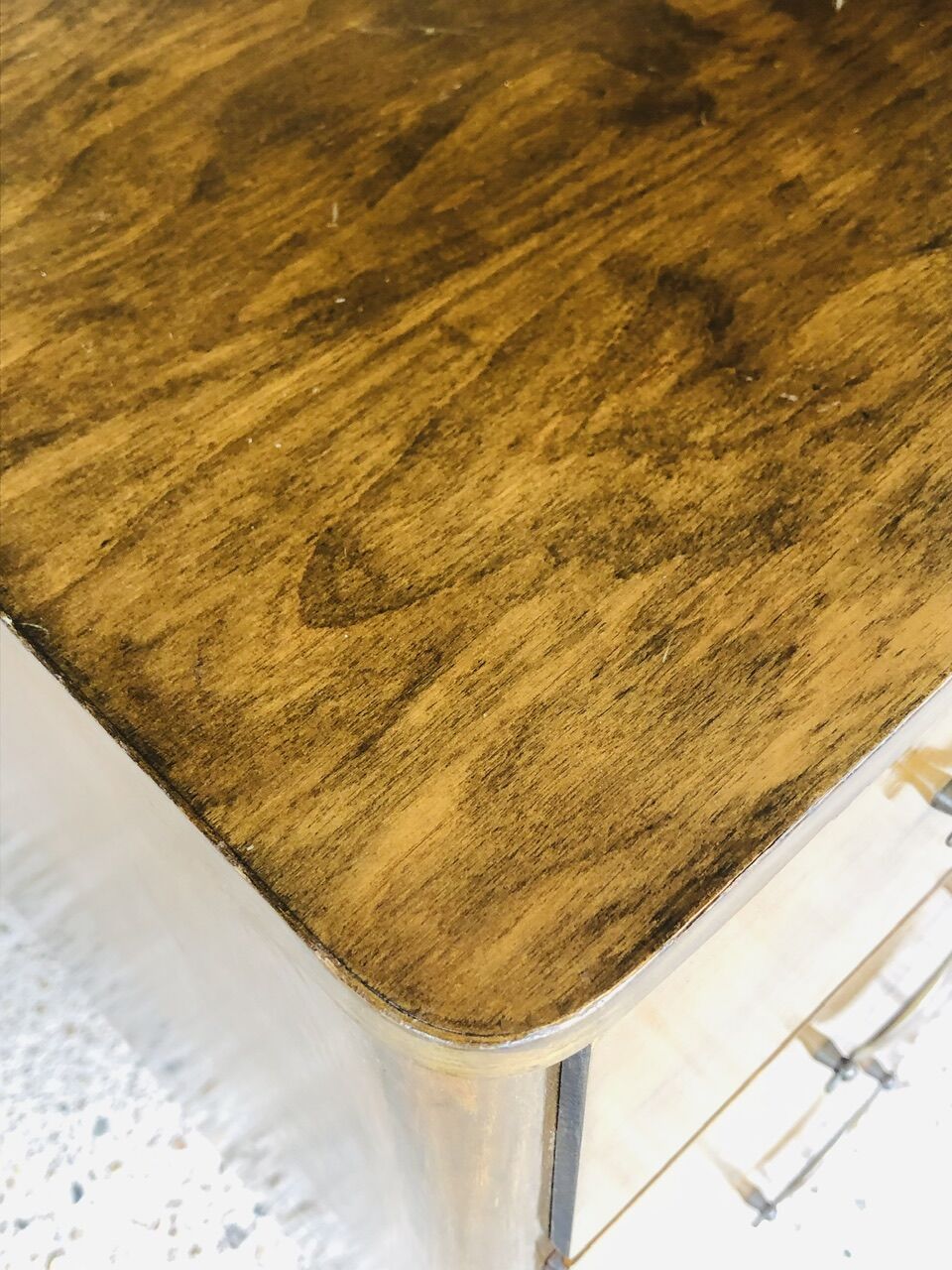 Vintage walnut chest of drawers, compass feet circa 50/60's