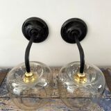 Set of two vintage wall sconces