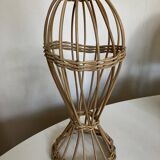Wicker mannequin hat head
