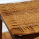 Scandinavian teak and wicker stool Olholm 1960